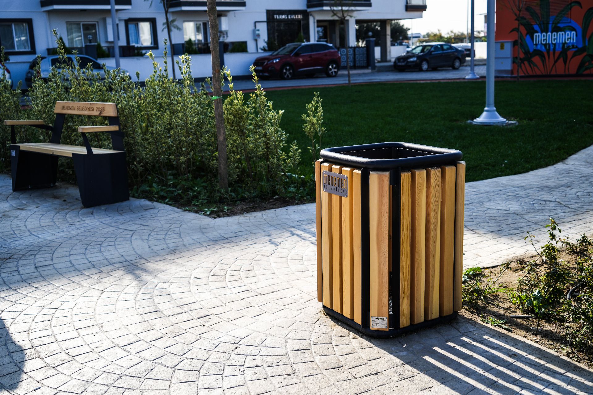 placer poubelles espace public