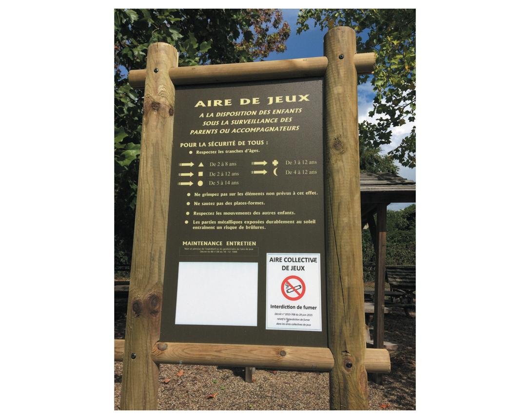 signalétique aire de jeux extérieur