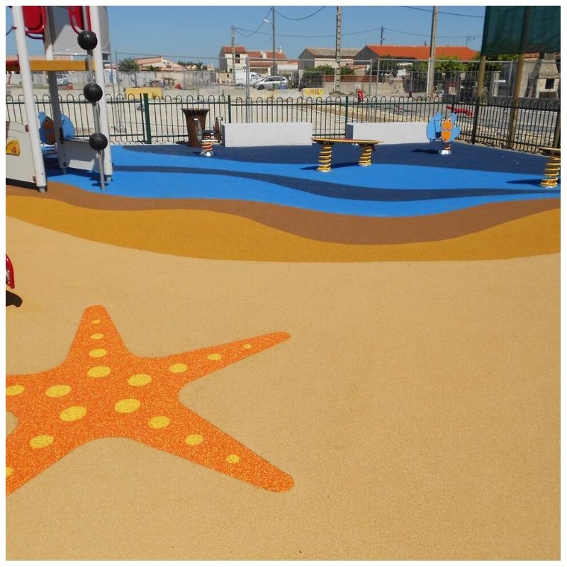 Sol coulé EPDM aire de jeux extérieur