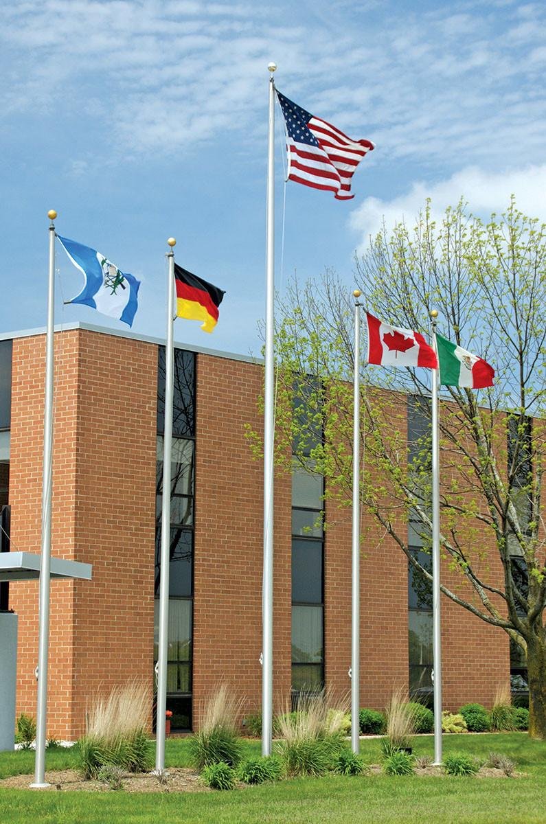 mât de drapeau aluminium 