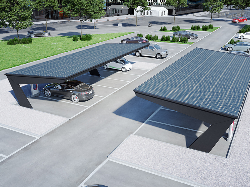 Abris solaires ombrières photovoltaïques