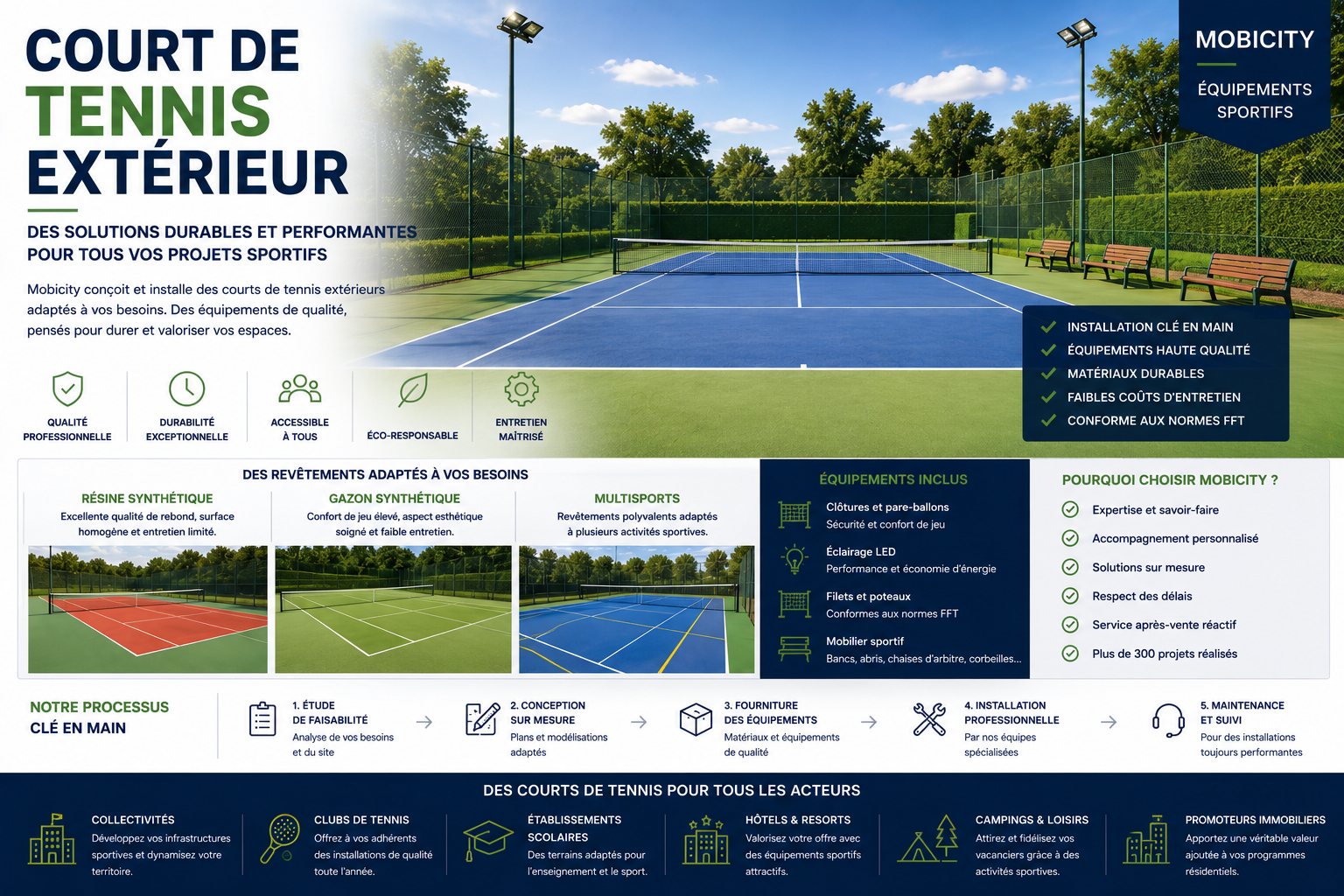 court de tennis extérieur
