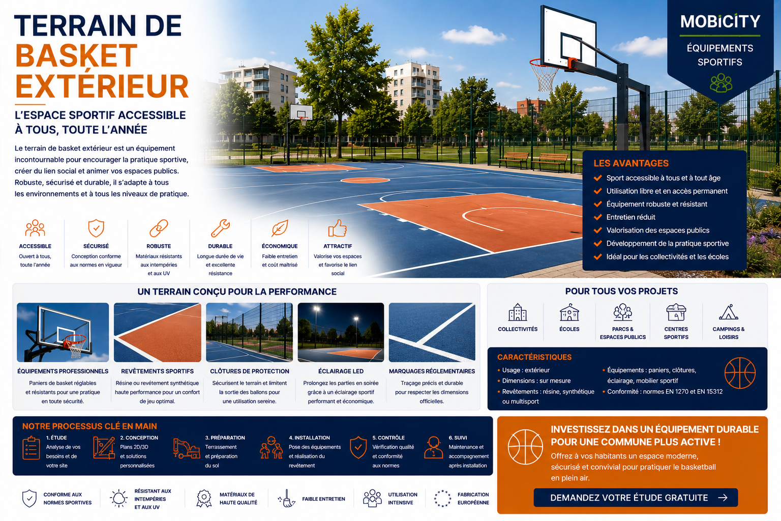 terrain de basket extérieur