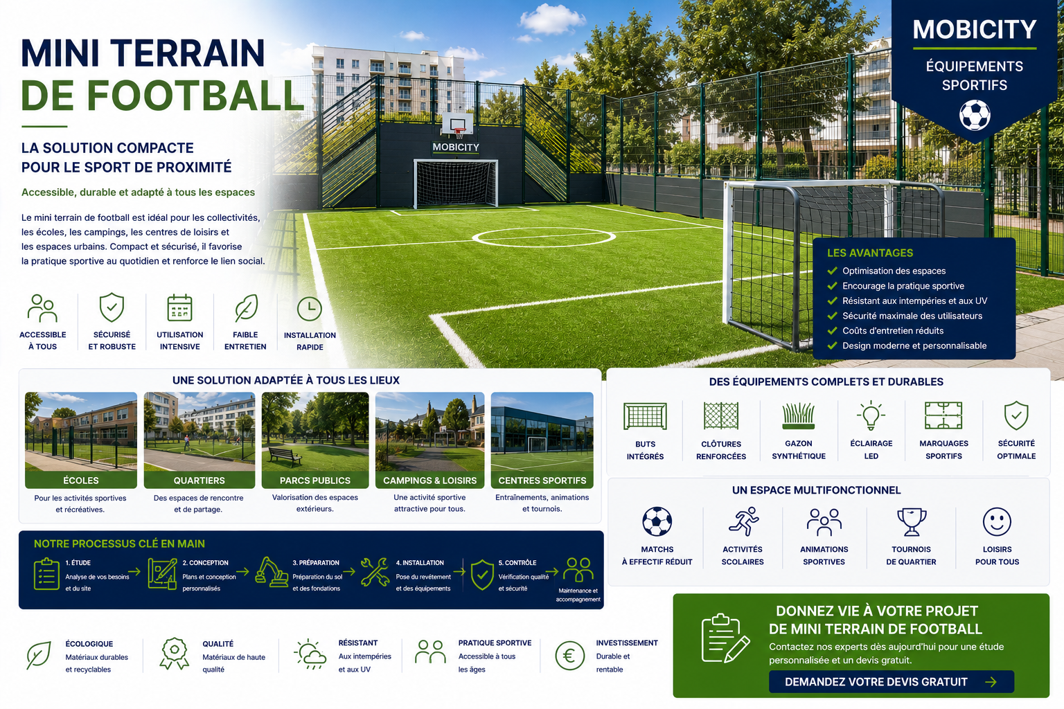 Mini terrain de football