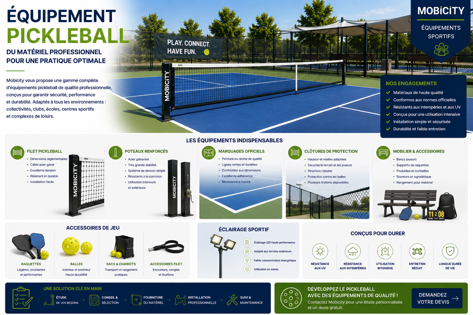 équipement pickleball