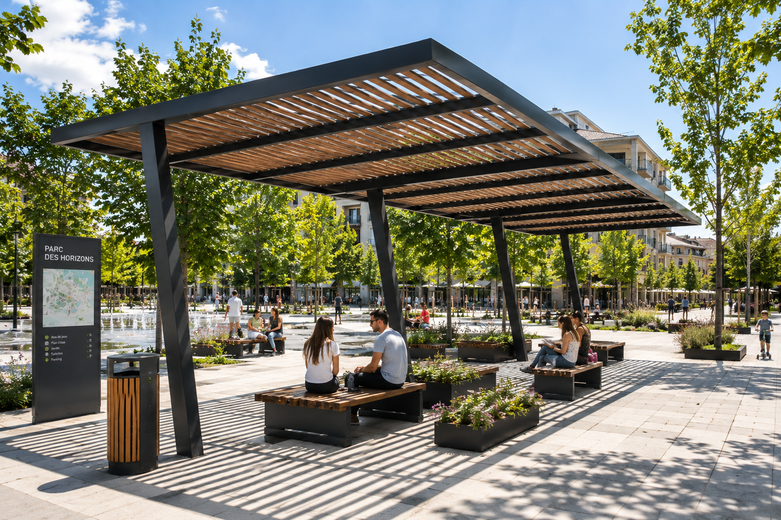 ombrière espace public