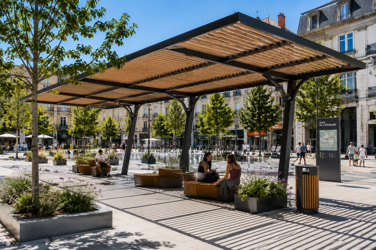 ombrière place publique