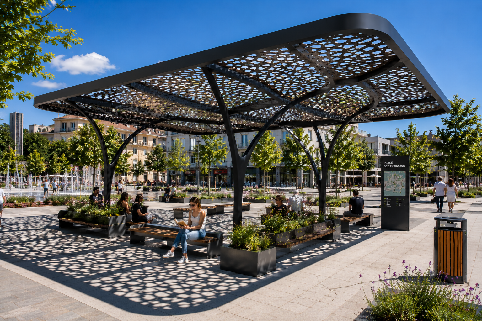 ombrière urbaine design