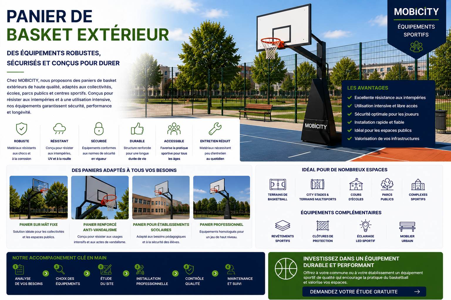 panier de basket extérieur