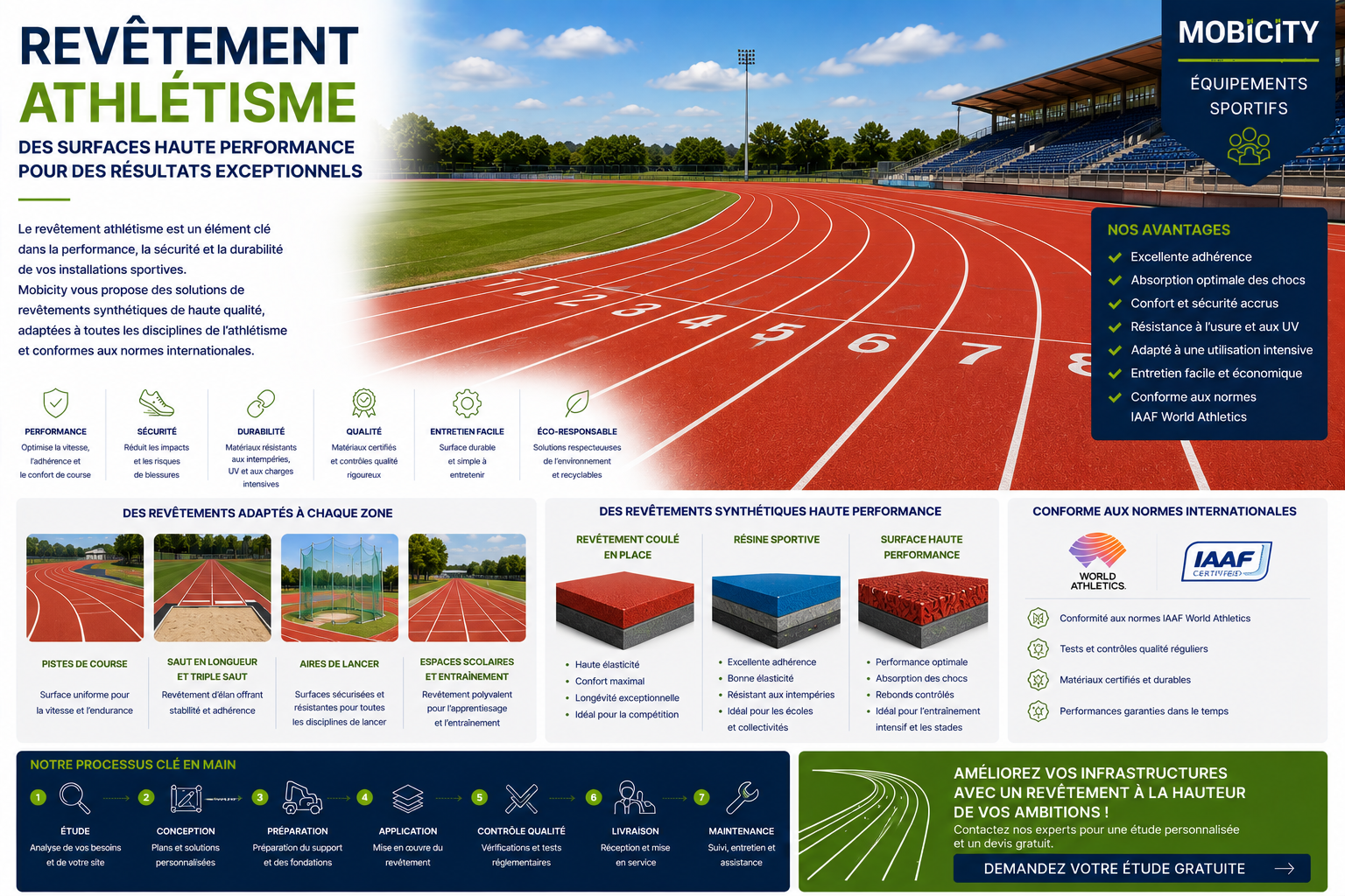 revêtement athlétisme